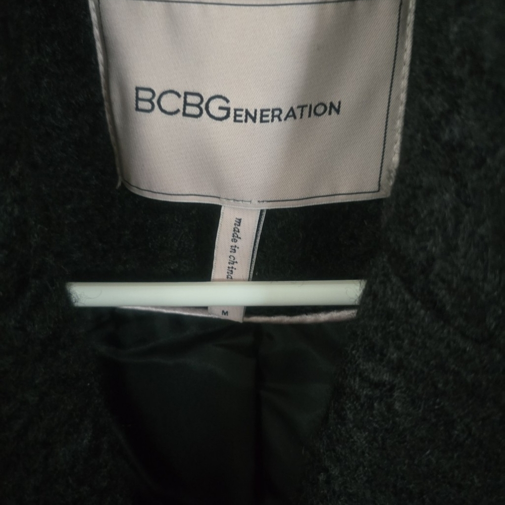 BCBGeneration Black Textured Coat - Picture 3 of 5